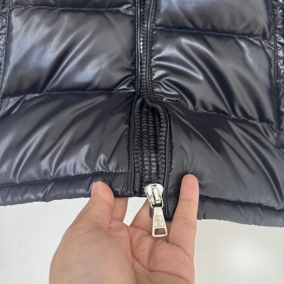 MONCLER Kids Maya Water Resistant Hooded Down Puffer Coat In Black - Picture 7 of 9